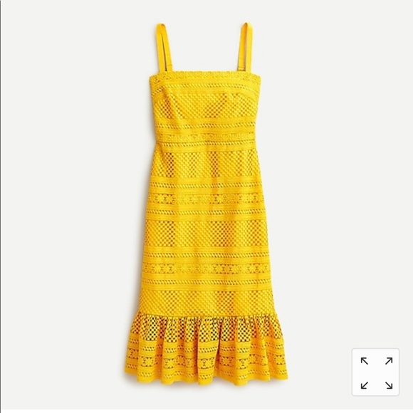 J Crew Yellow Lace Dress - Picture 2 of 3